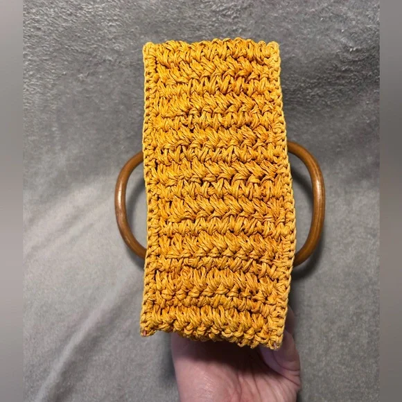 Fossil Wicker Straw Mini Tote - Picture 10 of 12